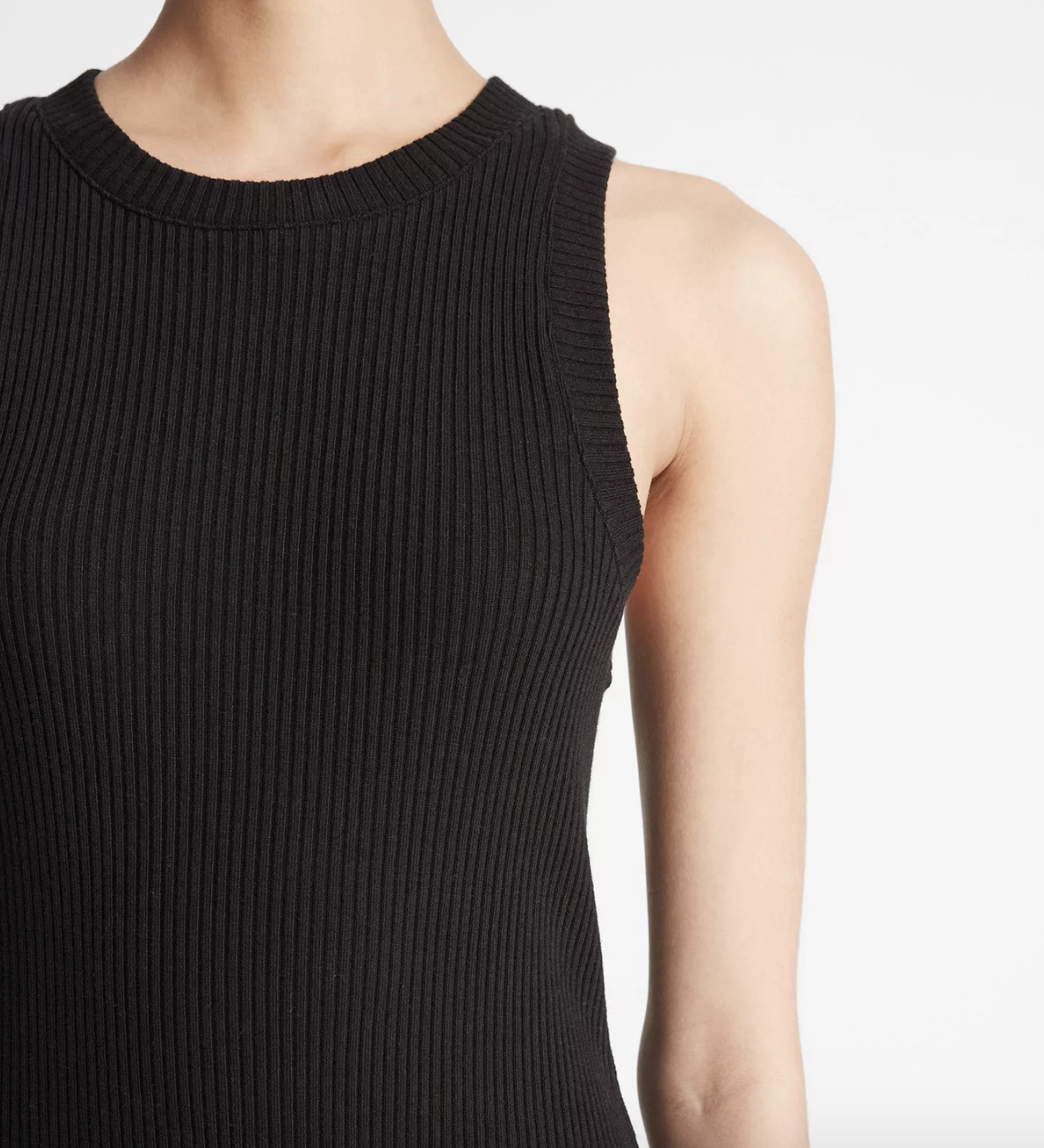 Vince Ribbed High Neck Tank Dress Vie Boutique St. Louis