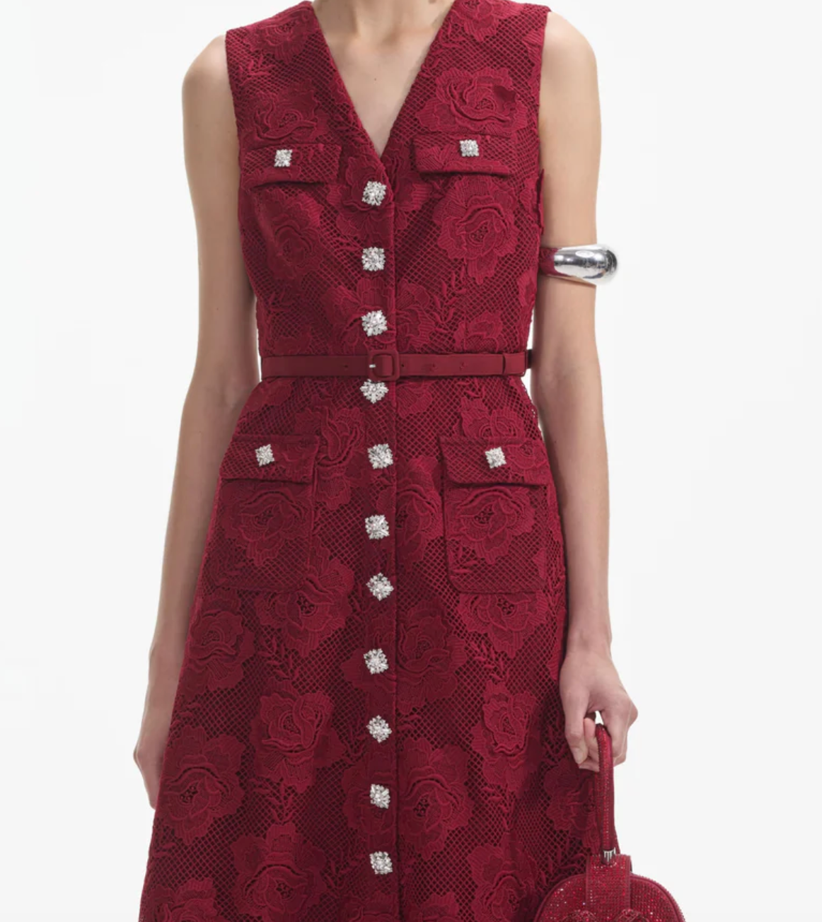 Self portrait burgundy dress outlet