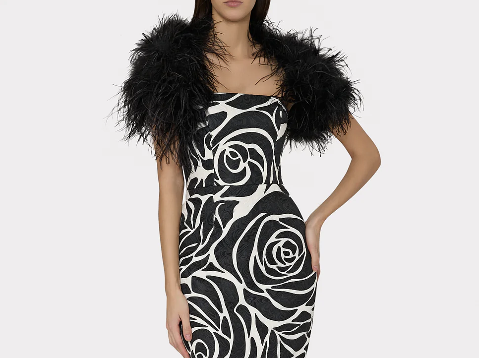 MILLY Feather Bolero